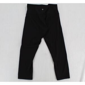 Lululemon Align Crop *21" Capri Leggings Black Size 8 Nylon Spandex Yoga Gym